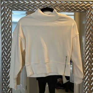 Cream Cropped Sweatshirt